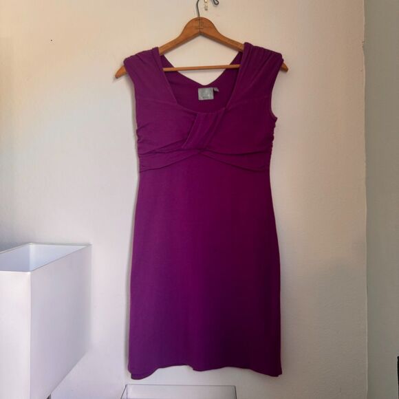 ATHLETA Leighani Twist Mini Dress, Purple Modal Sleeveless  Size M - Picture 1 of 9
